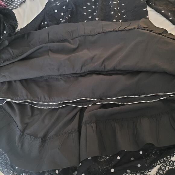 Mima Rosso Dress Womens Large Black White Lace Long Sleeve Polka Dot Lined - Picture 15 of 16